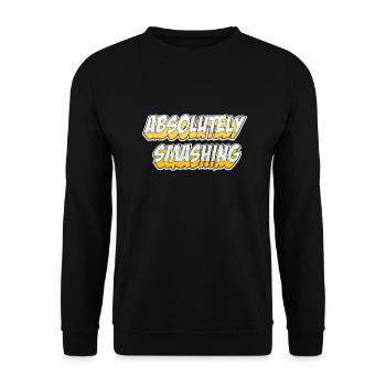 Absolutly smashing - Unisex Sweatshirt - black - Front - Alina (178cm) & Michal (187cm)