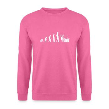 Evolution gamer geschenk humor geek computer - Unisex Pullover - Pink - Vorne