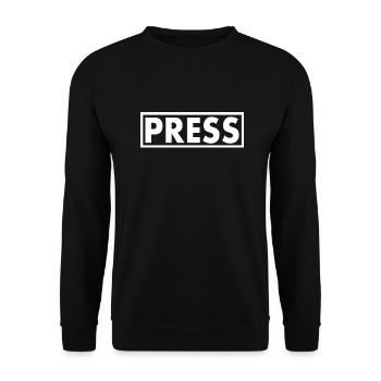Press - Sweat-shirt Unisexe - noir - Devant - Alina (178cm) & Michal (187cm)