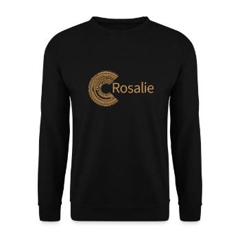 Für Rosalie - Unisex Pullover - Schwarz - Vorne - Alina (178cm) & Michal (187cm)