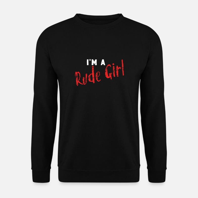 Lustiger frecher Spruch unartiges Mädchen Geschenk - Unisex Pullover - Schwarz