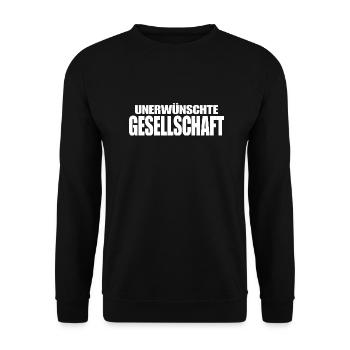 UNERWÜNSCHTE GESELLSCHAFT - Unisex Pullover - Schwarz - Vorne - Alina (178cm) & Michal (187cm)