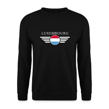 T-shirt luxembourgeois : diversité, histoire, charme - Sweat-shirt Unisexe - noir - Devant - Alina (178cm) & Michal (187cm)