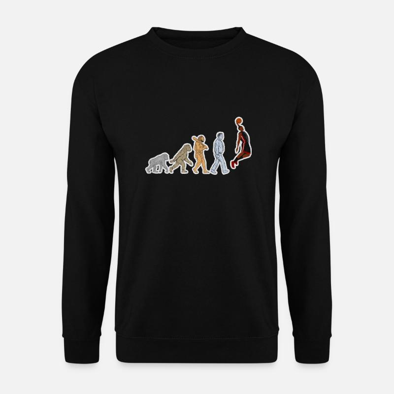 Evolution Basketball Player Grunge - Unisex Sweatshirt - black