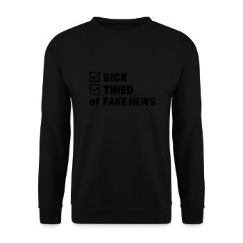 Sick and Tired - Unisex Sweatshirt - black - Front - Alina (178cm) & Michal (187cm)