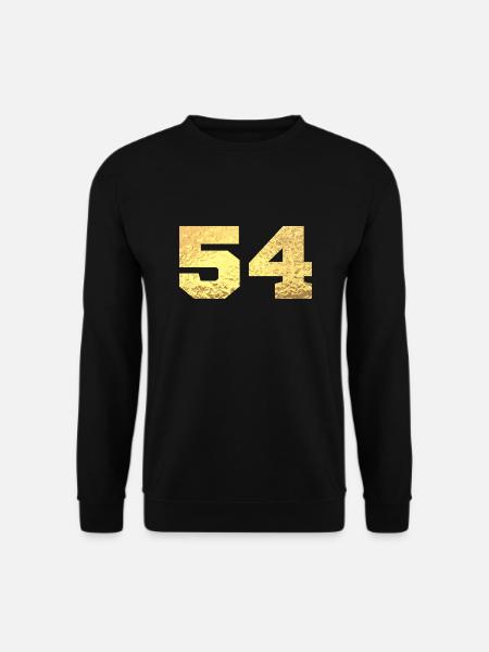 Nummer 54 Gold Glitter - 54. Jahrestag - Unisex Pullover - Schwarz