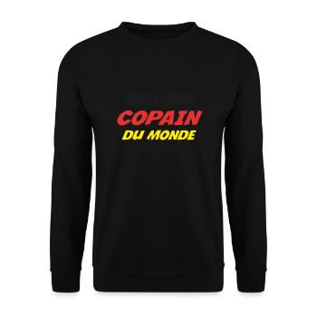 MEILLEUR COPAIN DU MONDE - Sweat-shirt Unisexe - noir - Devant - Alina (178cm) & Michal (187cm)
