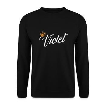 Violet Name for Women Kids Toddlers - Violet - Unisex Sweatshirt - black - Front - Alina (178cm) & Michal (187cm)