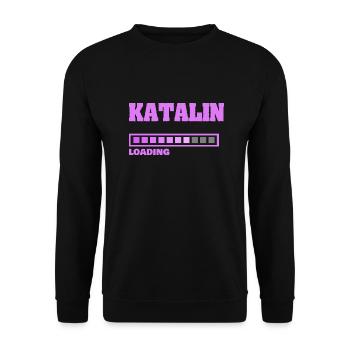 Baby Katalin - Unisex Sweatshirt - black - Front - Alina (178cm) & Michal (187cm)