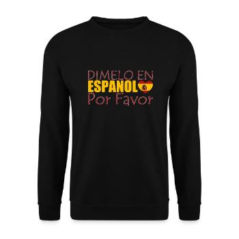 Spanisch Spanisch Lehrer Sprache - Unisex Pullover - Schwarz - Vorne - Alina (178cm) & Michal (187cm)