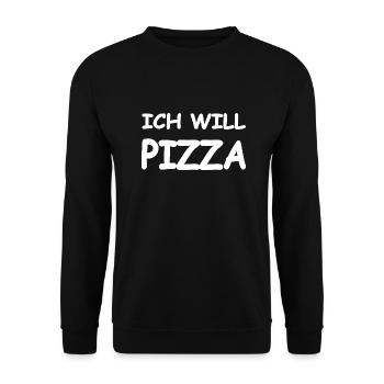Pizza - Unisex Pullover - Schwarz - Vorne - Alina (178cm) & Michal (187cm)