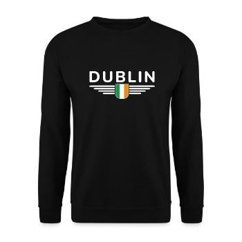 T-shirt Dublin pour les supporters irlandais - Sweat-shirt Unisexe - noir - Devant - Alina (178cm) & Michal (187cm)