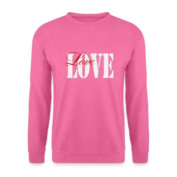 LOVE - Unisex Pullover - Pink - Vorne