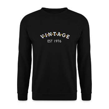 Vintage is 1976 - Unisex Sweatshirt - black - Front - Alina (178cm) & Michal (187cm)