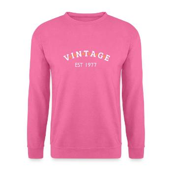 Jahrgang ist 1977 - Unisex Pullover - Pink - Vorne