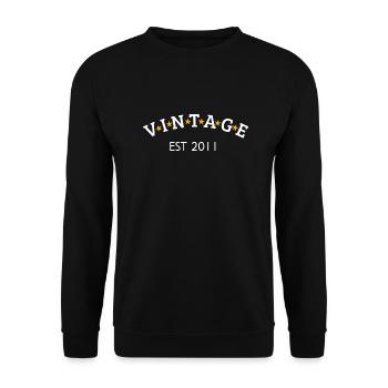 Vintage is 2011 - Unisex Sweatshirt - black - Front - Alina (178cm) & Michal (187cm)