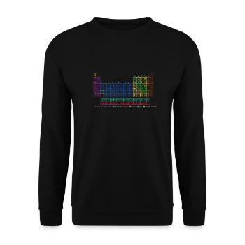 Periodensystem der chemischen Elemente. - Unisex Pullover - Schwarz - Vorne - Alina (178cm) & Michal (187cm)
