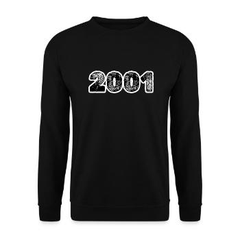 Born in 2001 - Unisex Sweatshirt - black - Front - Alina (178cm) & Michal (187cm)