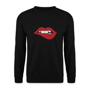 LIPPENBEISSER - Unisex Pullover - Schwarz - Vorne - Alina (178cm) & Michal (187cm)