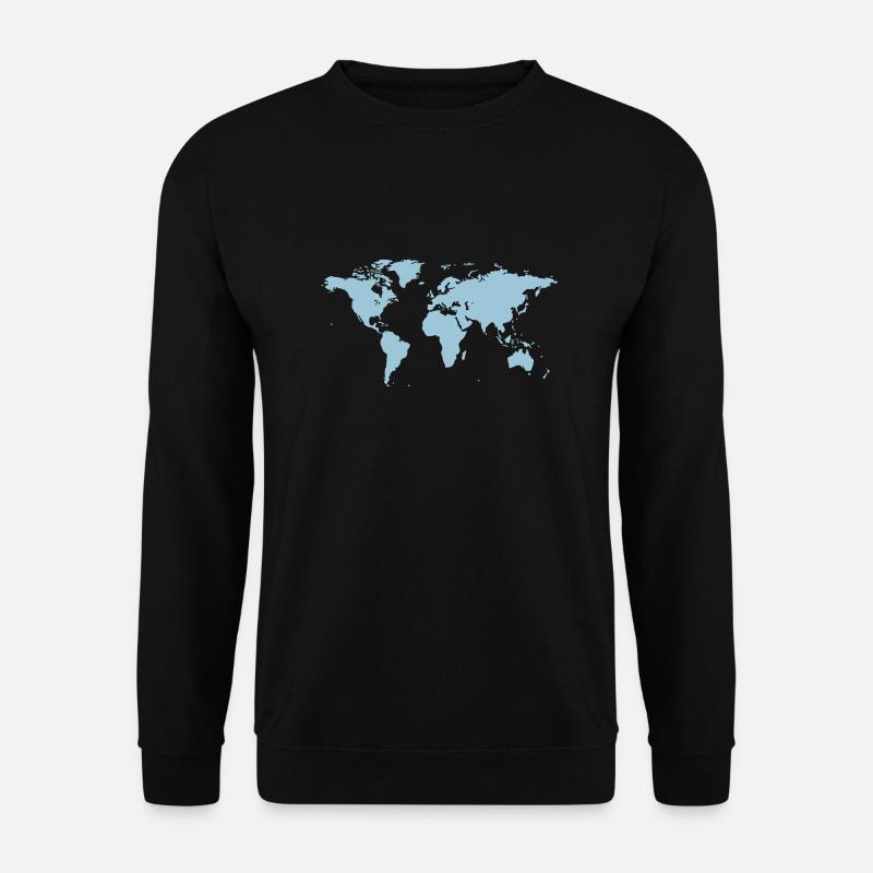 Weltkarte - Unisex Pullover - Schwarz