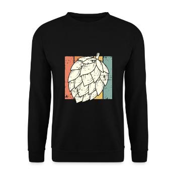 Bier Hopfen - Unisex Pullover - Schwarz - Vorne - Alina (178cm) & Michal (187cm)