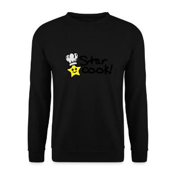star_cook_design_t3 - Sweat-shirt Unisexe - noir - Devant - Alina (178cm) & Michal (187cm)