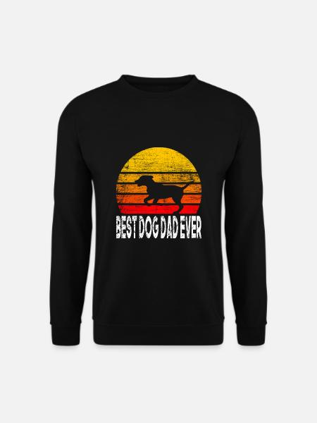 Sonnenuntergang Hund 1 BEST DOG DAD EVER Geschenk - Unisex Pullover - Schwarz