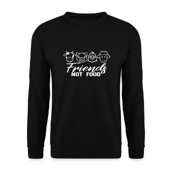 AMIS NON ALIMENTAIRES - Sweat-shirt Unisexe - noir - Devant - Alina (178cm) & Michal (187cm)
