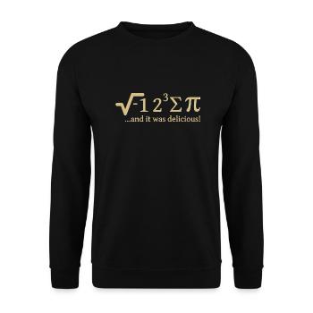 J'ai mangé du Pi et c'était délicieux - Sweat-shirt Unisexe - noir - Devant - Alina (178cm) & Michal (187cm)