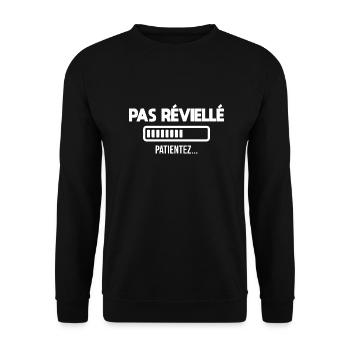 Pas réveillé patientez - Sweat-shirt Unisexe - noir - Devant - Alina (178cm) & Michal (187cm)