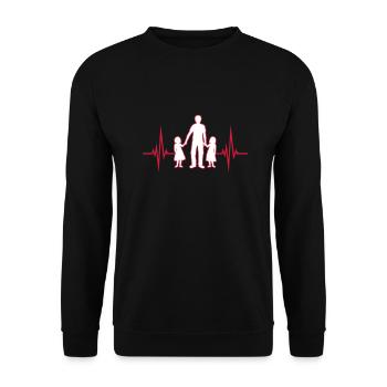 Pulse 2 daughters - Unisex Sweatshirt - black - Front - Alina (178cm) & Michal (187cm)
