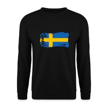 Drapeau Suède Scandinavie Malmo Sverige - Sweat-shirt Unisexe - noir - Devant - Alina (178cm) & Michal (187cm)