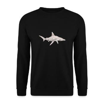 Great hammerhead, shark, shark - Unisex Sweatshirt - black - Front - Alina (178cm) & Michal (187cm)