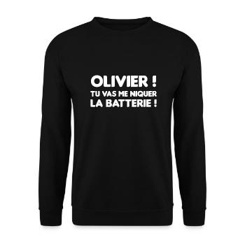 Cadeau marrant Jacky tuning 135.3 dB - Sweat-shirt Unisexe - noir - Devant - Alina (178cm) & Michal (187cm)