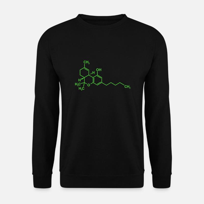 Tetrahydrocannabinol THC molécule - Sweat-shirt Unisexe - noir