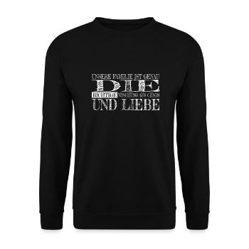 geschenkidee surname mama happy holidays - Unisex Pullover - Schwarz - Vorne - Alina (178cm) & Michal (187cm)