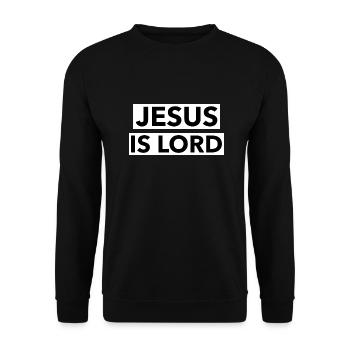 Jésus est Seigneur - Citations chrétiennes - Sweat-shirt Unisexe - noir - Devant - Alina (178cm) & Michal (187cm)