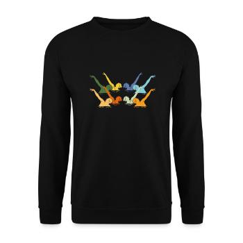 Natation synchronisée vintage Natation artistique - Sweat-shirt Unisexe - noir - Devant - Alina (178cm) & Michal (187cm)