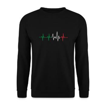 heartbeat Italy - Unisex Sweatshirt - black - Front - Alina (178cm) & Michal (187cm)