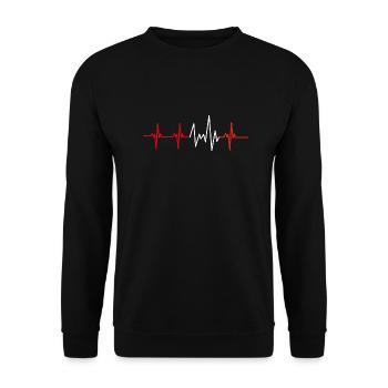 heartbeat Tunesien - Unisex Pullover - Schwarz - Vorne - Alina (178cm) & Michal (187cm)