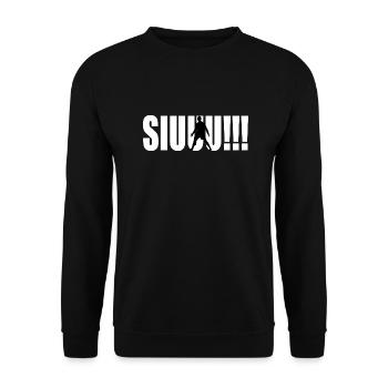 siuuu football - Unisex Sweatshirt - black - Front - Alina (178cm) & Michal (187cm)