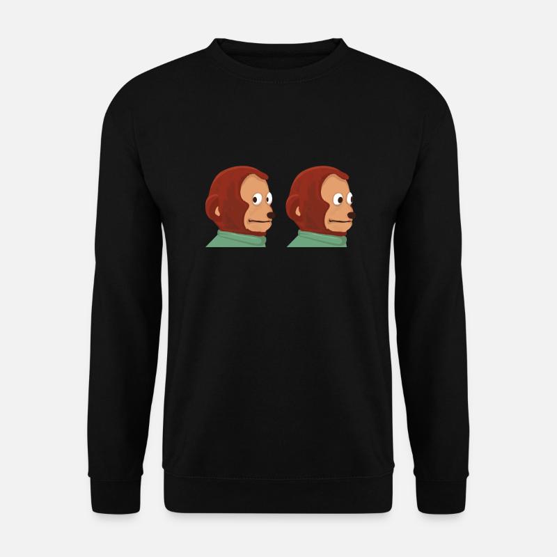 Lustiges Affenpuppen-Meme - Unisex Pullover - Schwarz
