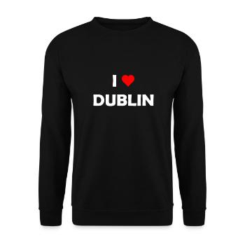 I love Dublin - Ireland - Ireland - Irish - Eire - Unisex Sweatshirt - black - Front - Alina (178cm) & Michal (187cm)