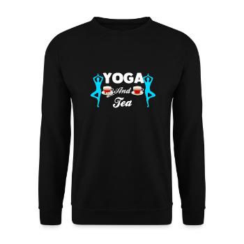 Yoga And Tea - Unisex Sweatshirt - black - Front - Alina (178cm) & Michal (187cm)