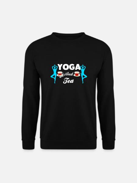 Yoga And Tea - Unisex Pullover - Schwarz