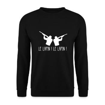 le lapin - Sweat-shirt Unisexe - noir - Devant - Alina (178cm) & Michal (187cm)