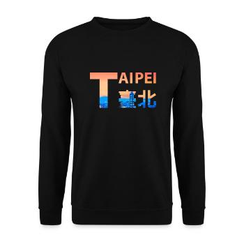 Taipei - Unisex Pullover - Schwarz - Vorne - Alina (178cm) & Michal (187cm)