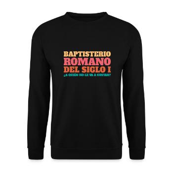 Baptistère romain du Ier siècle - Sweat-shirt Unisexe - noir - Devant - Alina (178cm) & Michal (187cm)