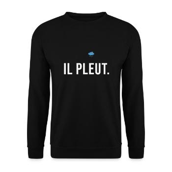 Il pleut - Sweat-shirt Unisexe - noir - Devant - Alina (178cm) & Michal (187cm)