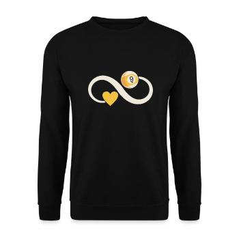 Snooker Pool Billiards - Unisex Sweatshirt - black - Front - Alina (178cm) & Michal (187cm)
